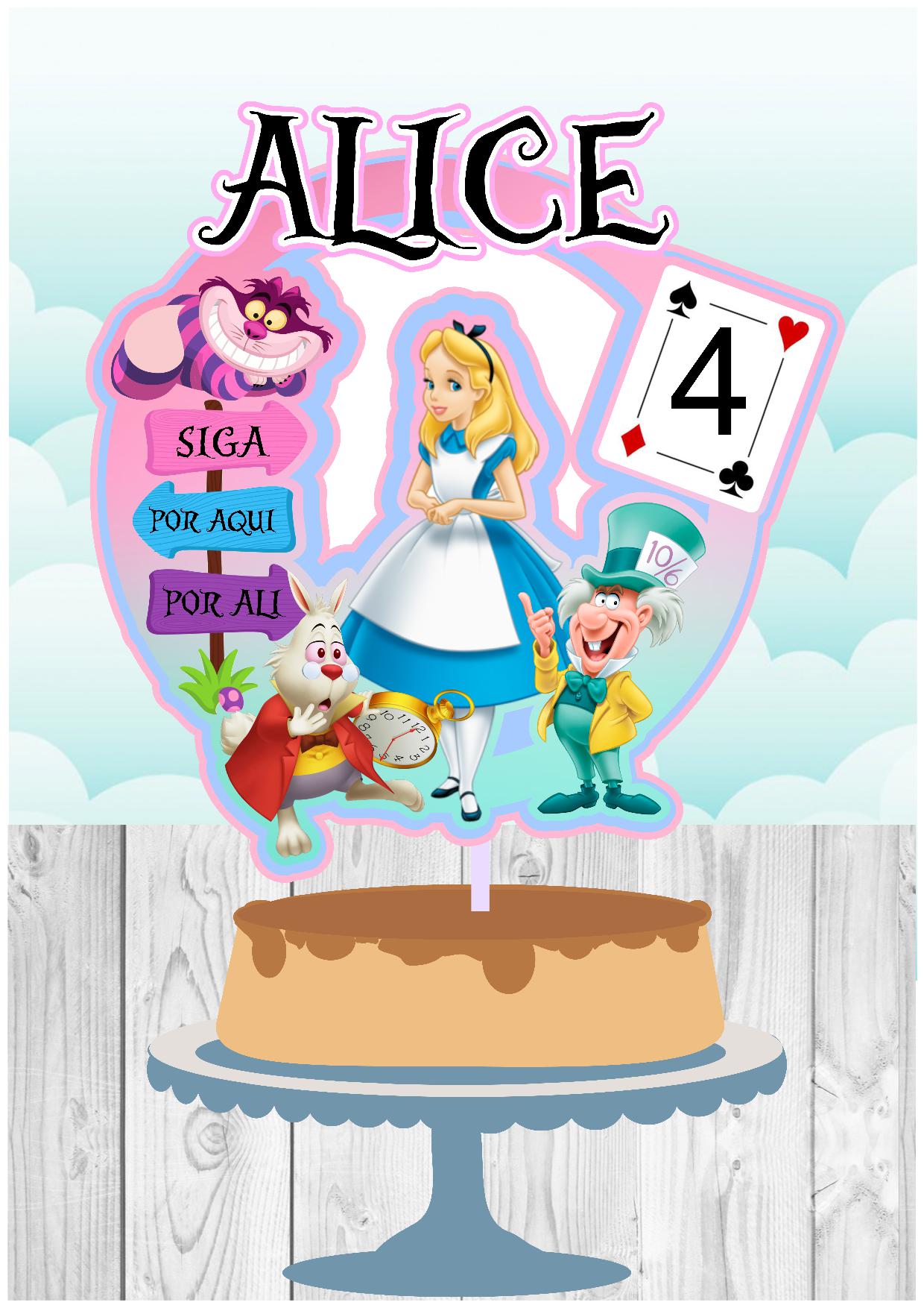 1 Topo de Bolo - Alice - Imagem 1