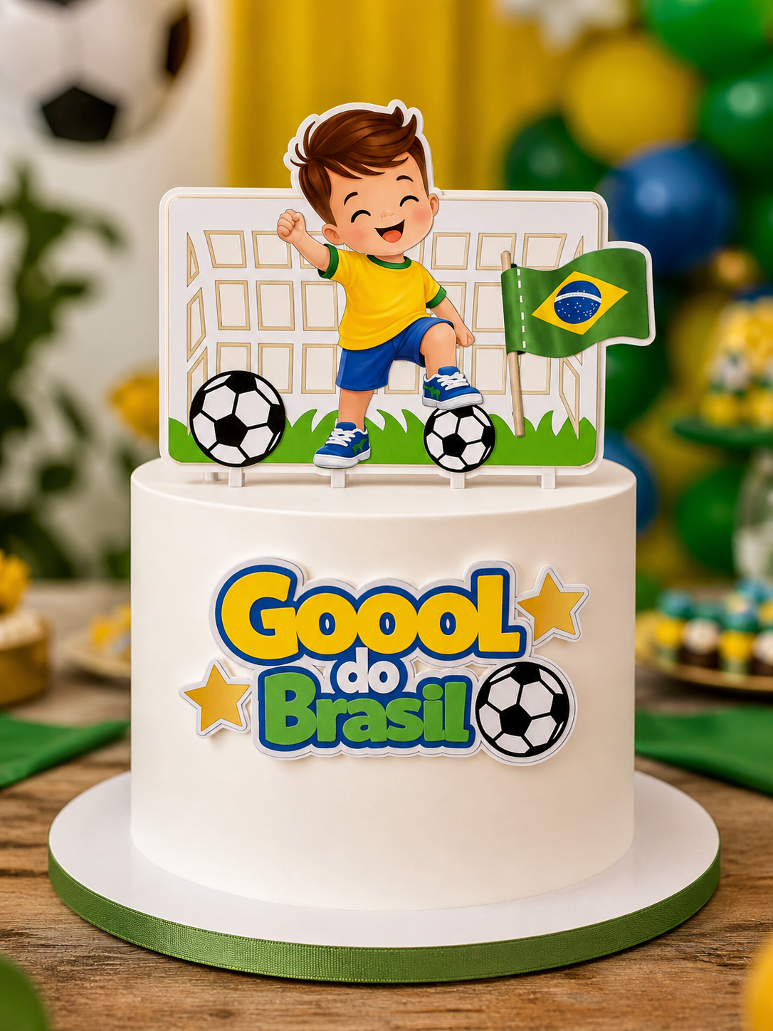 1-GOL-DO-BRASIL-MENINO Copa do Mundo - Topo de Bolo - Imagem 1