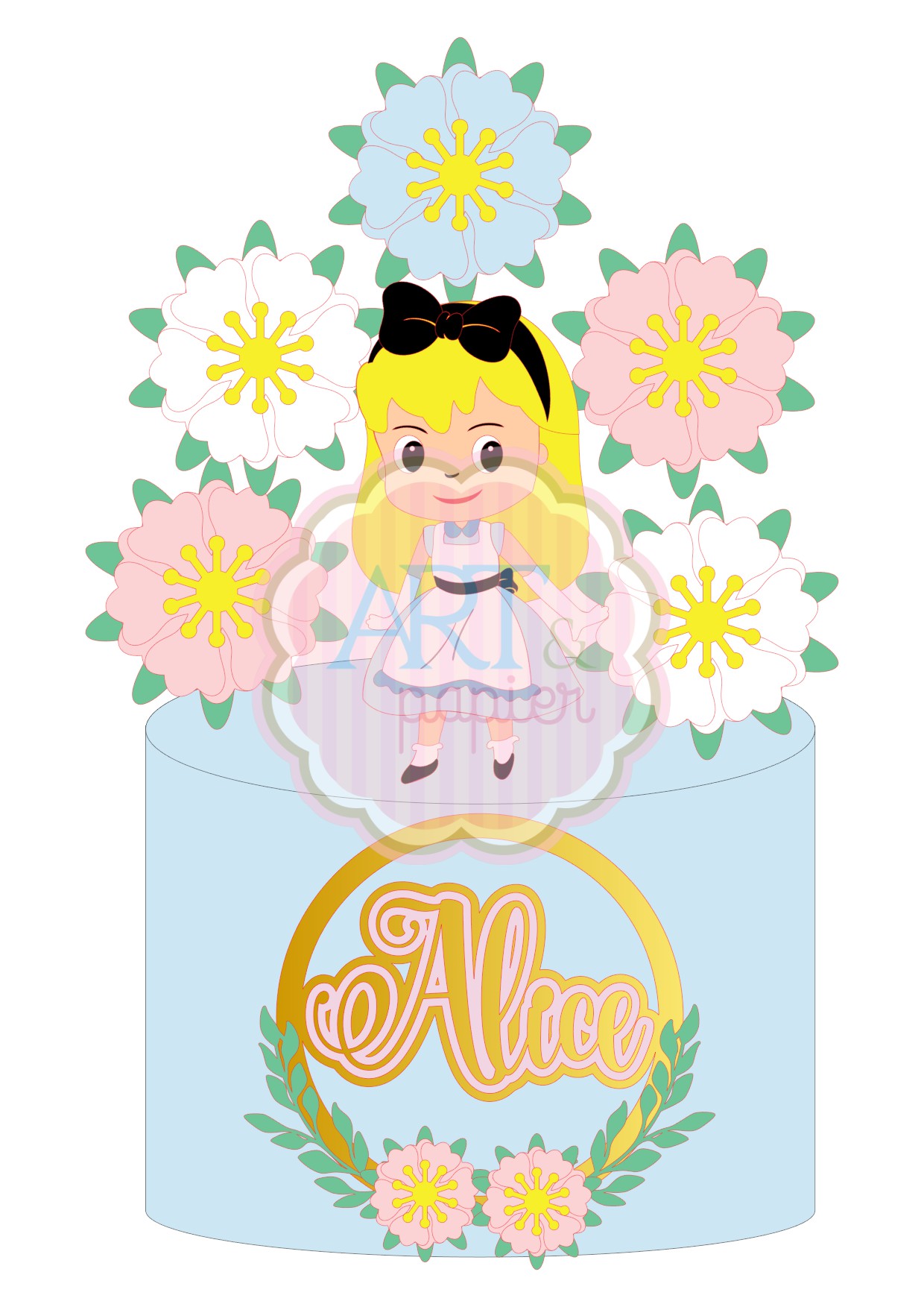 11 Topo de Bolo - Alice - Imagem 1