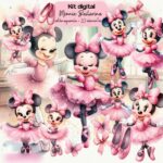 Minnie Bailarina - Kit Digital