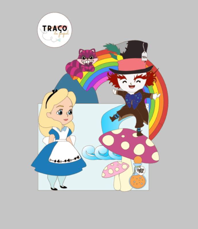8 Topo de Bolo - Alice - Imagem 1