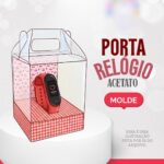 Porta Relógio Acetato - Arquivo de Corte