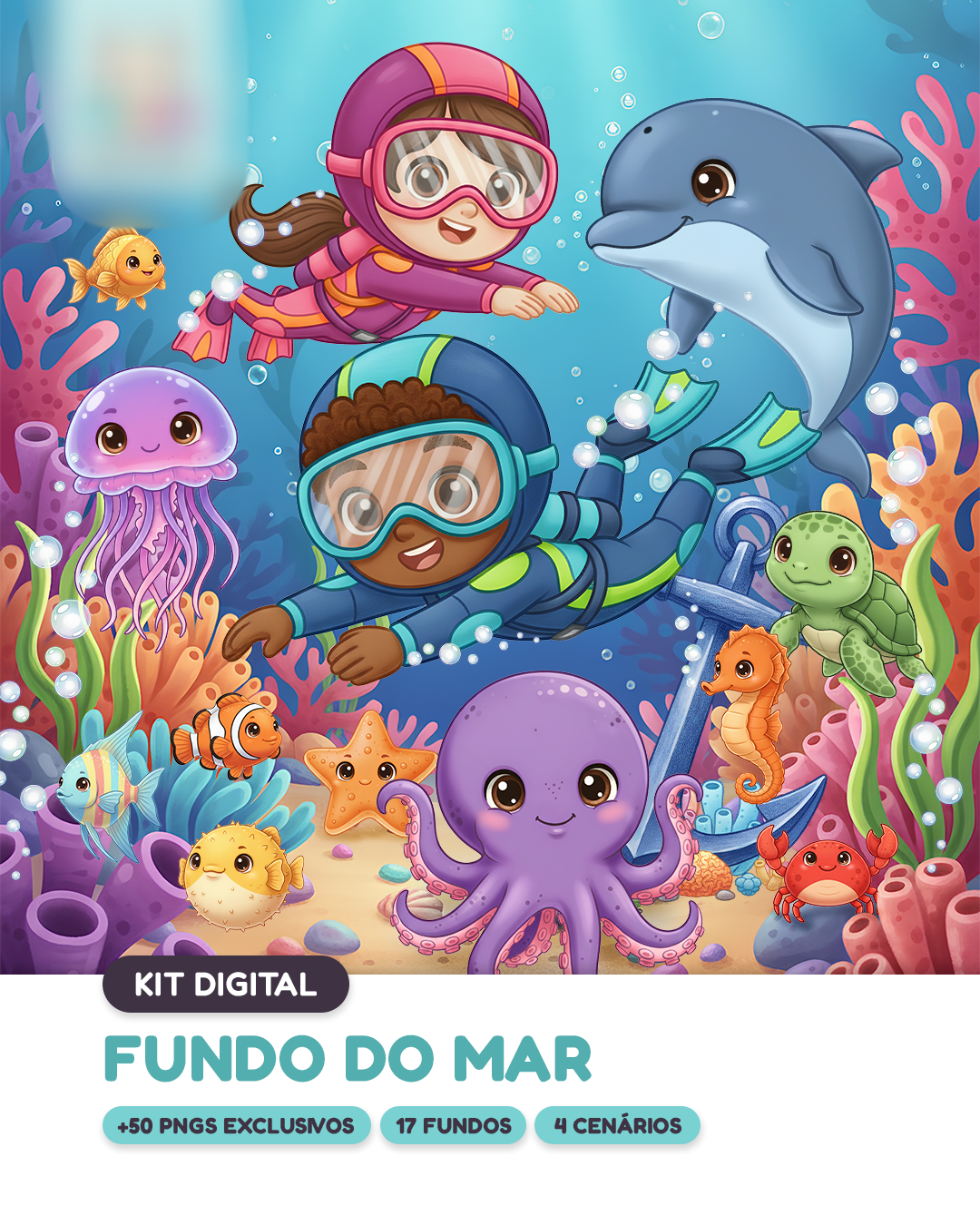Fundo do Mar Fundo do Mar - Kit Digital - Imagem 1
