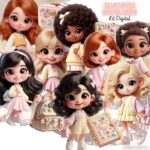 Mascotes Escolares Meninas - Kit Digital