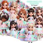 Mundo Doce com Mascotes - Kit Digital