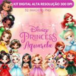 Princesas Aquarela - Kit Digital