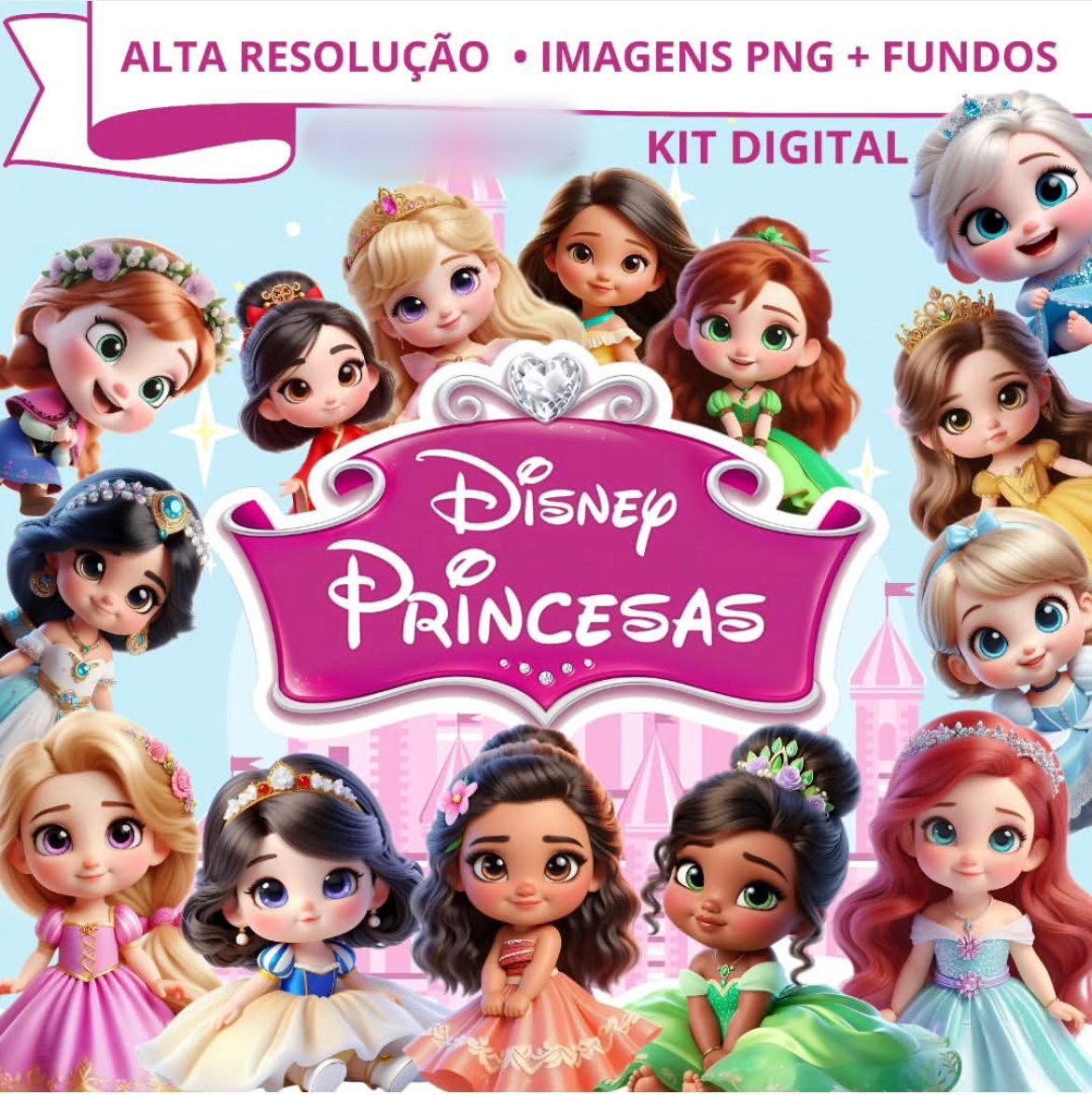 PRINCESAS BABY Princesas Baby - Kit Digital - Imagem 1