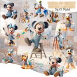 Turma do Mickey Pintor - Kit Digital