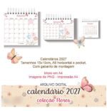Calendário 2027 Coleção Flores