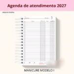 Agenda Manicure Modelo I 2027 - Encadernação