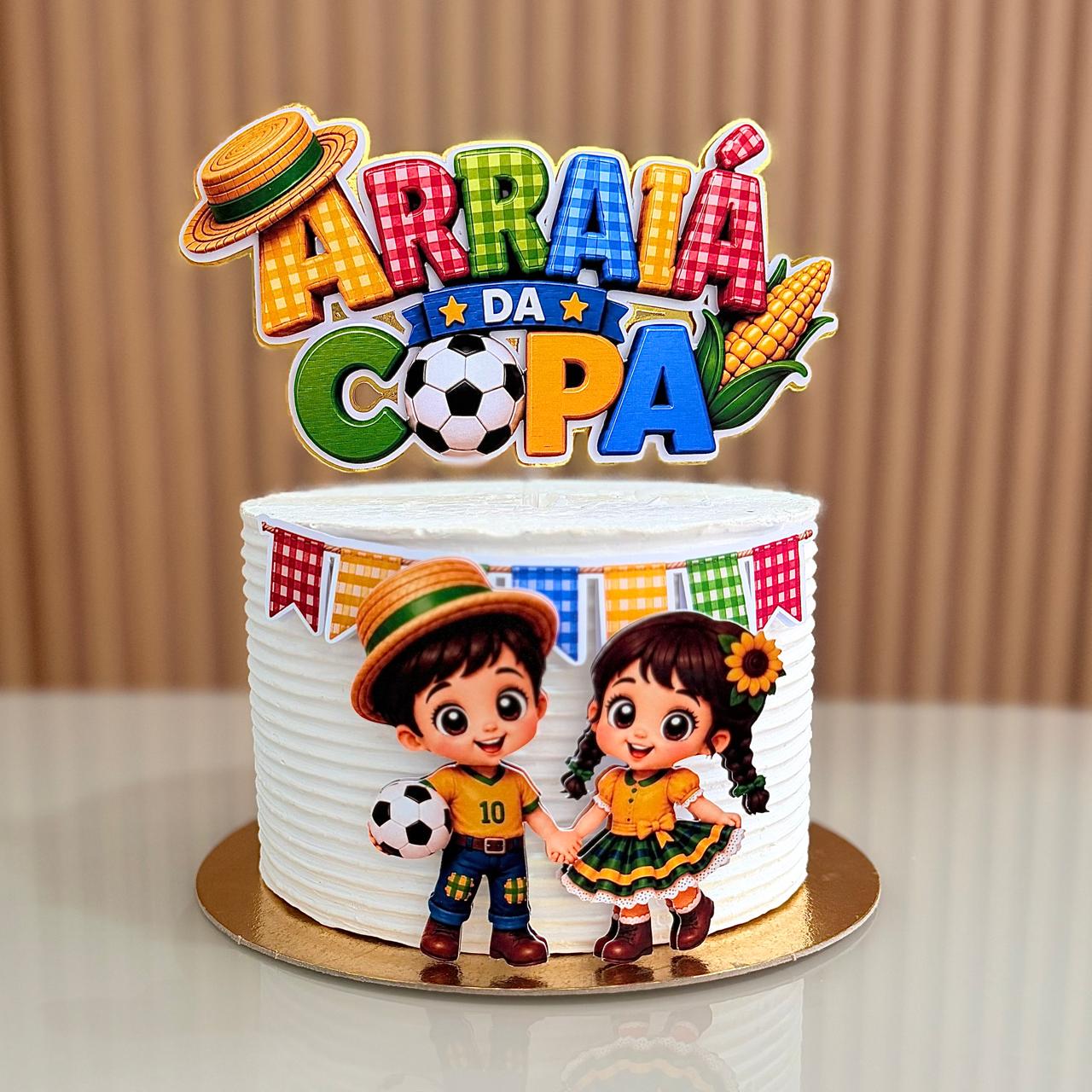 2 - ARRAIÁ DA COPA Arraiá da Copa - Topo de Bolo - Imagem 1