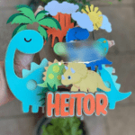 Topo de Bolo - Dinossauro