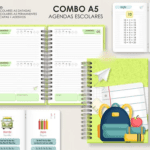 Combo A5 - Agendas Escolares