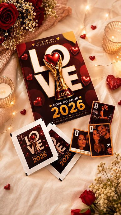 32 - ALBUM COPA LOVE 2026 Álbum Copa Love - Dia dos Namorados - Imagem 1