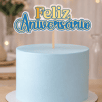 Topo de Bolo - Feliz Aniversario